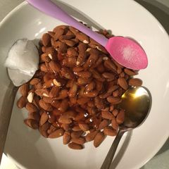 A picture of Homemade almond butter.