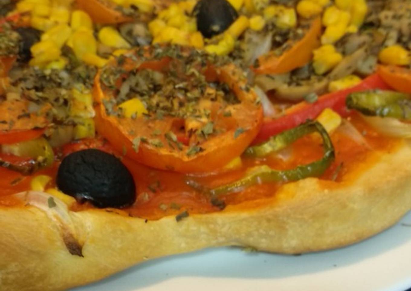 Pizza de verduras, un pecado sano!