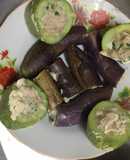 Cà tím, dưa chuột nhồi thịt