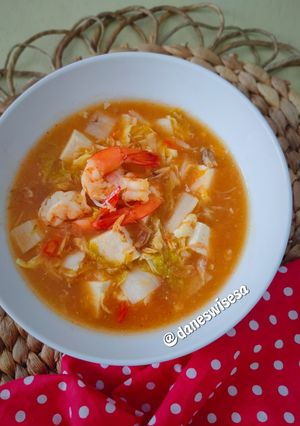 Foto resep Sup Sawi Pedas