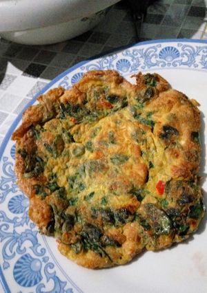 Foto resep Telur Dadar Daun Kelor