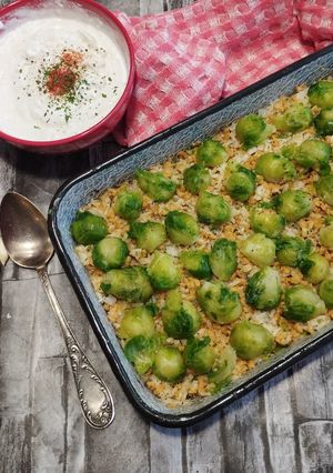 Rakott kelbimbó rizzsel borsófehérjével reform módra recept fotója