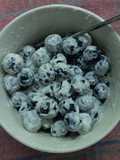 Bite de yogurt y arándanos