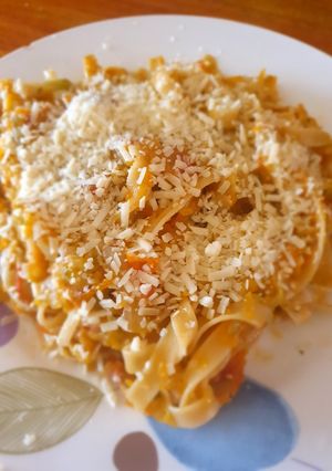 Una foto de Fettuccini one pot con verduras!!!