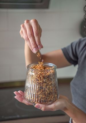 Una foto de Granola de avellanas
