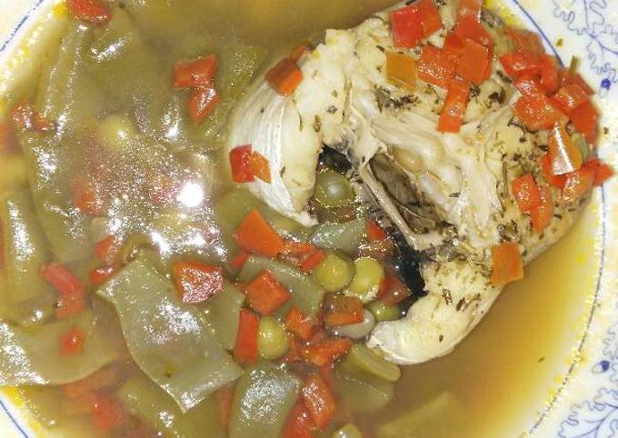 Caldo de pescado y verduras hecho en la olla Receta de Anna- Cookpad