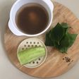 Cháo cua đồng nấu mồng tơi + mướp (cho bé)