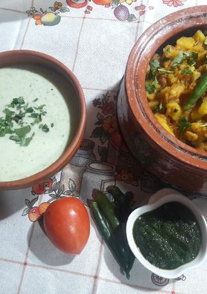 A picture of Aaloo ki bhaji.