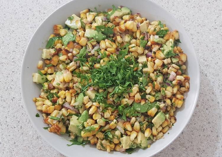 Step-by-Step Guide to Make Ultimate Corn &amp; Avocado Salad (VG, VEG)