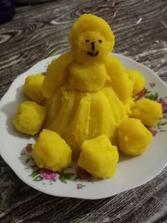 عکسی از دستور پوره سیب زمینی عروسکی😊
