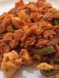 Pollo con jamón y chorizo