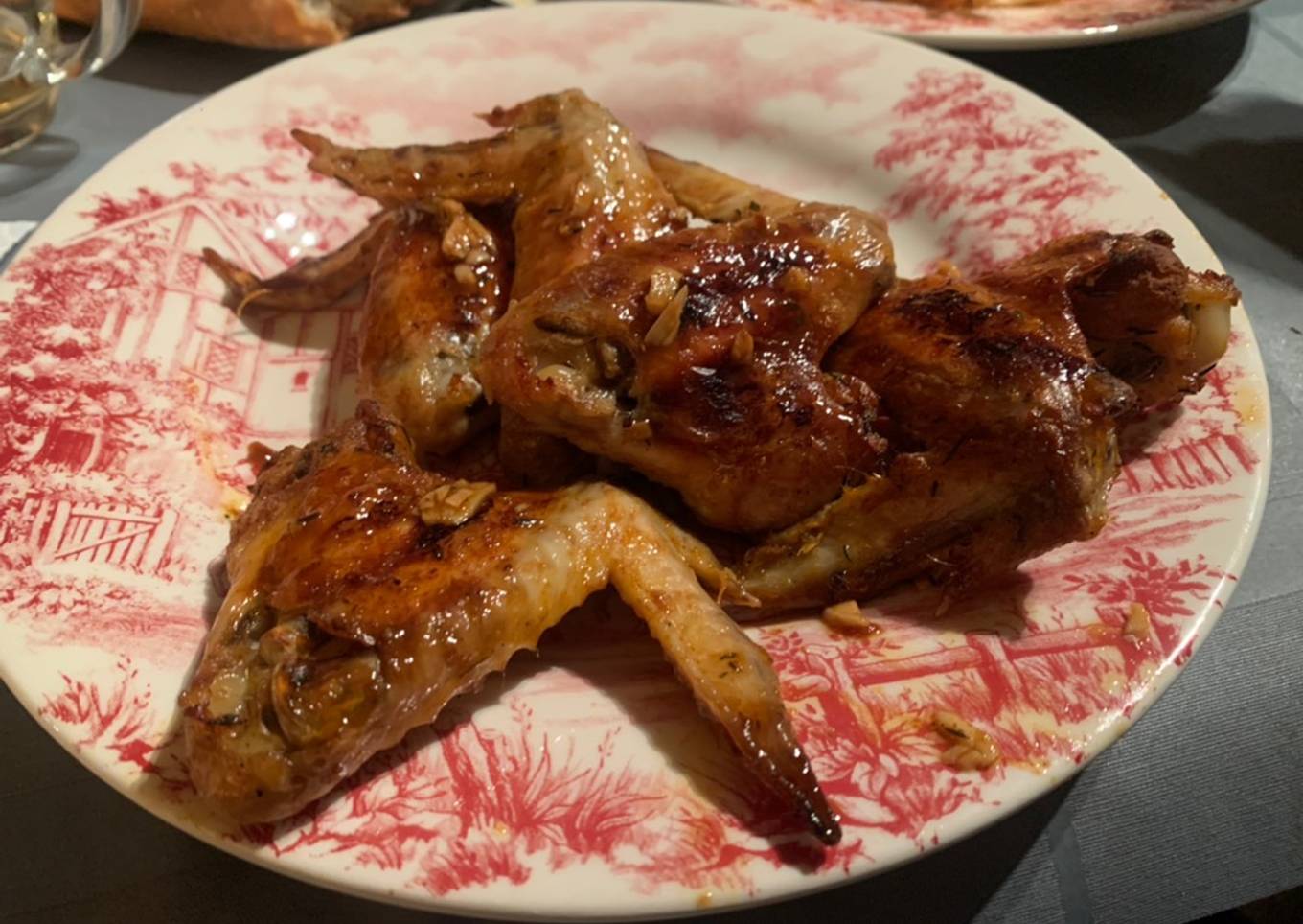 Alitas de pollo al horno con salsa