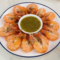 A picture of Steamed Prawns With Salt.