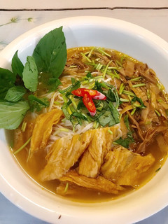 Hình của món Bún măng khô chay.