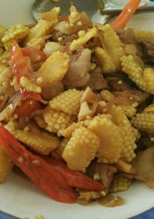 Foto resep Oseng baby corn tetelan sapi