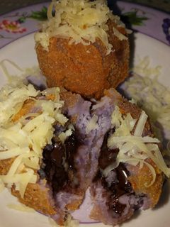 Foto resep Bola bola ubi ungu coklat lumer