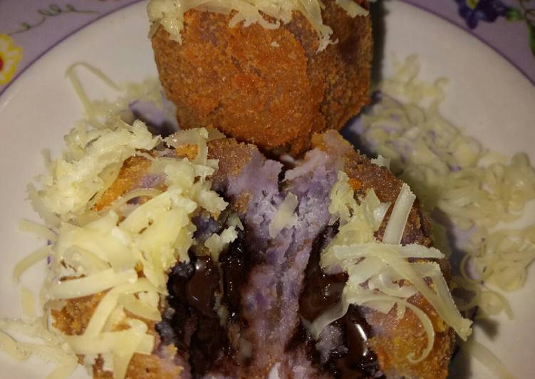 Bola bola ubi ungu coklat lumer
