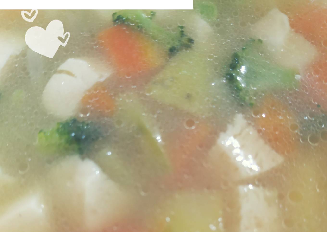 Sup ayam sederhana Mpasi 11m+