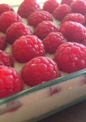 Una foto de Tarte de Framboise - Tarta de frambuesas (vegan)