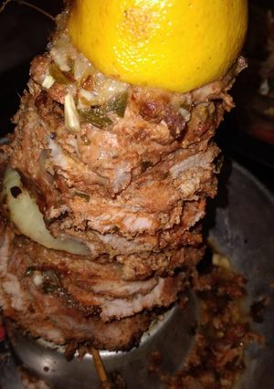 A picture of Pork Shoulder Shawarma!!.