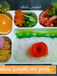 Foto resep Bento rainbow komplit mix jeruk 🍊