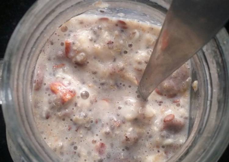 Recipe of Any-night-of-the-week Overnight oats (heat free oil free
weight loss recipe)