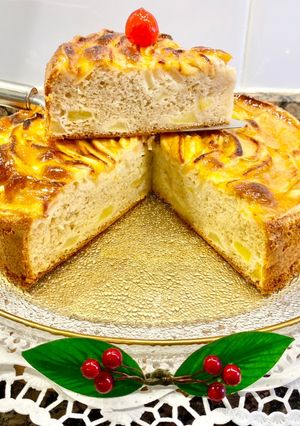 Foto principal de Pastel de queso mascarpone y manzana
