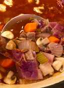 Easy Borscht/Goulash-Inspired Leftover Roast & Red Cabbage Soup