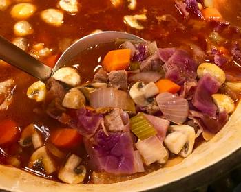 How To Serving Recipe Easy BorschtGoulashInspired Leftover Roast  Red Cabbage Soup Home Style