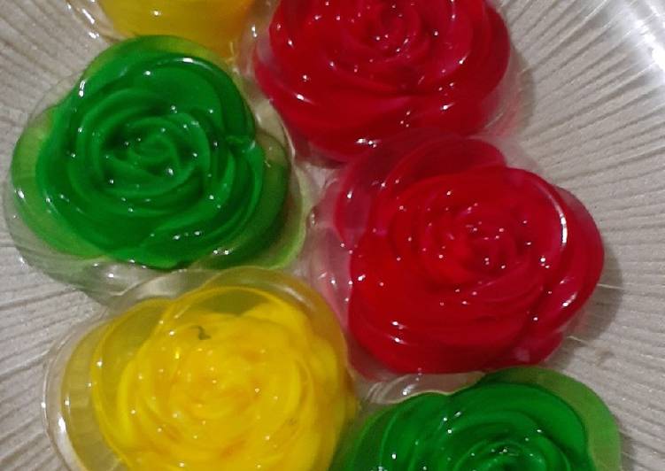 Resep Puding mawar kaca Anti Gagal