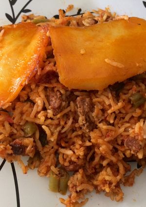 عکسی از دستور لوبيا پلو با گوشت چرخكرده