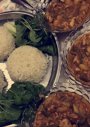 صورة لوصفة إيدام باميه ورز ابيض 😍
