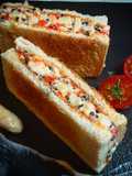 Sándwich de surimi de cangrejo con mayonesa