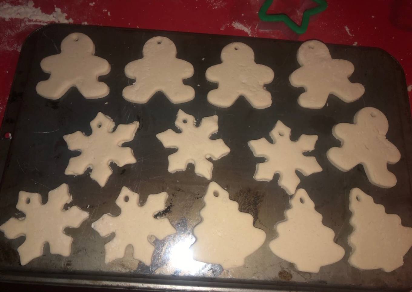 Salt dough Christmas ornaments *NOT EDIBLE JUST A KEEPSAKE FOR YEARS TO COME FOR THE TREE*