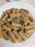 Rigatoni en crema de champiñones
