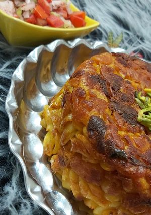 عکسی از دستور ماکارونی قالبی گیاهی