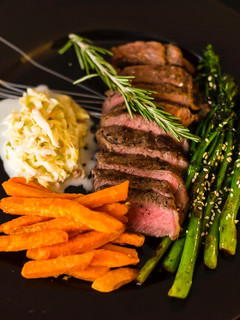 A picture of Steak and Chips.