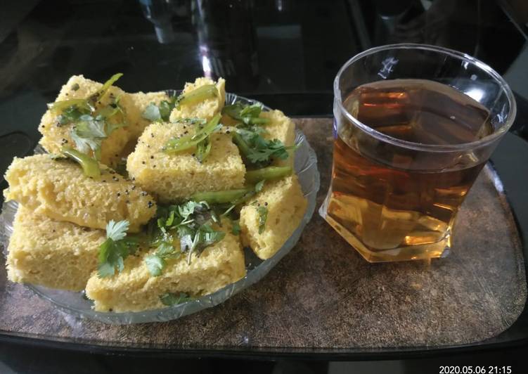 Step-by-Step Guide to Make Homemade Khaman with Apple juice homemade recipe both