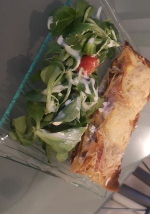 Une photo de Mille feuilles Saumon/ Ricotta et champignons 🍄