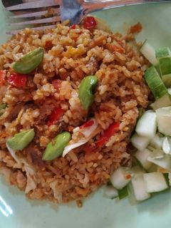 Foto resep Nasi goreng Pete ikan asin