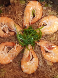 鮮蝦粉絲煲 的食譜成品照片