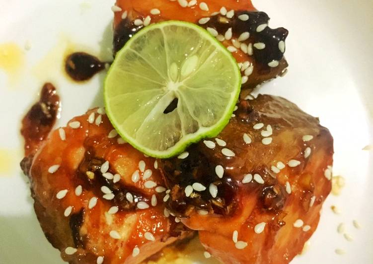 Salmon honey lime teriyaki