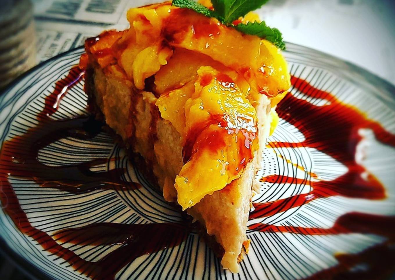 Tarta de la viña VEGANA con fruta fresca