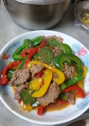 Foto resep Tumis paprika+dg.sapi