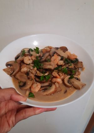 Foto resep Prawn and Mushroom Garlic butter