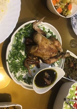 عکسی از دستور مرغ شكم پر