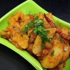 Potato Onion Spicy Sabzi A picture of Potato Onion Spicy Sabzi.