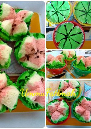Foto resep Bolu Kukus Mekar Semangka
