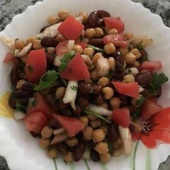 A picture of Red beans n chana chat.