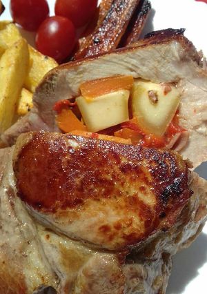 Una foto de Ojo de bifes relleno